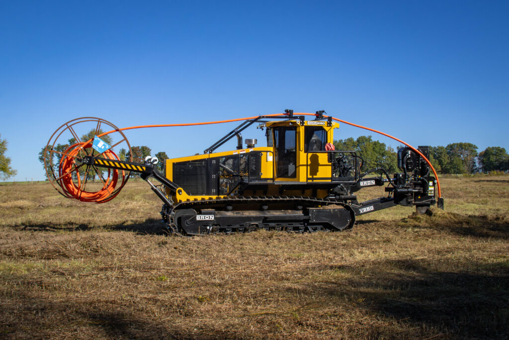 Bron 250 utility plow in field